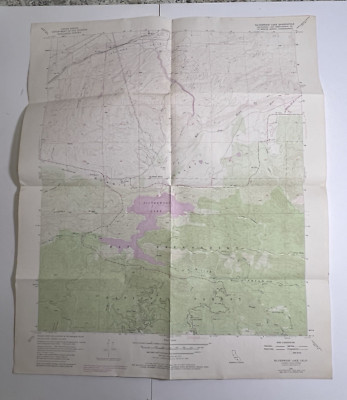 Vintage 1973 Topographic Topo Map Silverwood Lake CA US Geological Survey