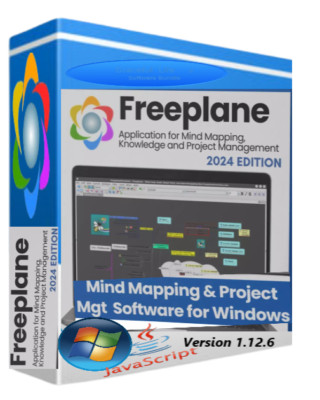 Freeplane Mind Mapping Knowledge & Project Management Software for Windows on CD