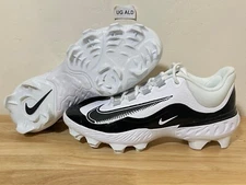 Nike Alpha Huarache Elite 4 Low MCS Black/White Baseball Cleats Sz 11 FD6255-101