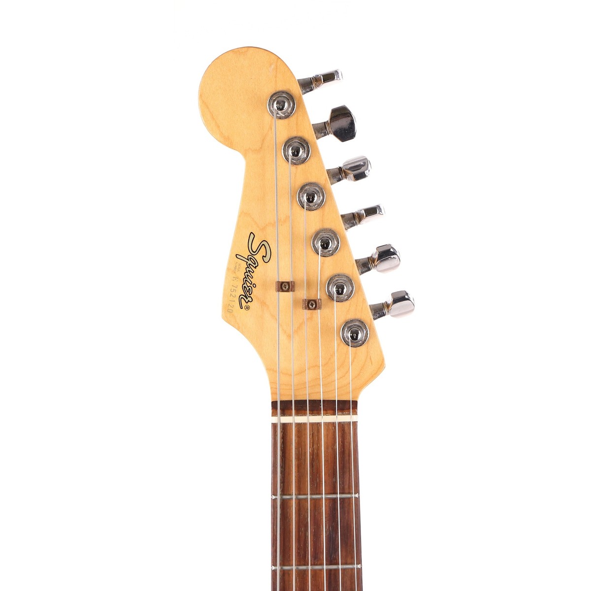Squier MIJ Stratocaster 3 Tone Black Left Handed Strung Righty Used