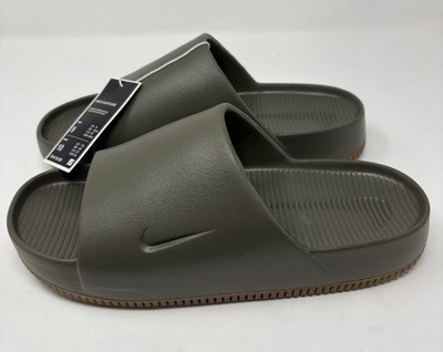 Nike Calm Slide Sandals Mens Size 12 Medium Olive Green Gum FD4116-203 NEW