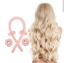 3 Pcs Satin Heatless Curling Set with flexible curling rod and scrunchies