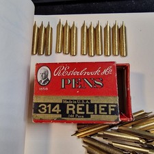 Vintage Dip Pen Nibs, R Esterbrook, "314 Relief" Writing Nibs, Made in U.S.A