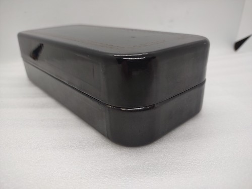 Vintage schwarz Metall aufklappbar Zubehör Box Aufbewahrung Markenlos Nähen LEER - Bild 3 von 10