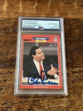 Chris Berman IP Signed Pro Set Card PSA DNA Coa Slab Autographed ESPN