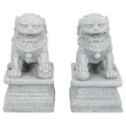  3 Pairs Lion Figure Sculpture Statues for outside Chinese Sandstone