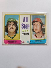 1974 TOPPS JIM HUNTER/RICK WISE ALL-STAR #339 VG/EX