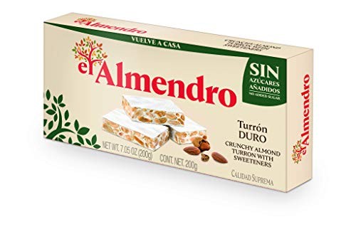 Turrón de almendra crujiente sin azúcar El Almendro 7 oz (200 G)
