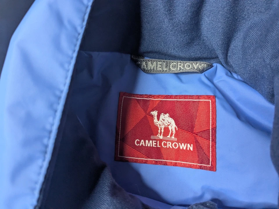 Chaqueta cortavientos Camel Crown para mujer L azul sudadera con capucha cremallera completa manga larga  Foto 3 de 4