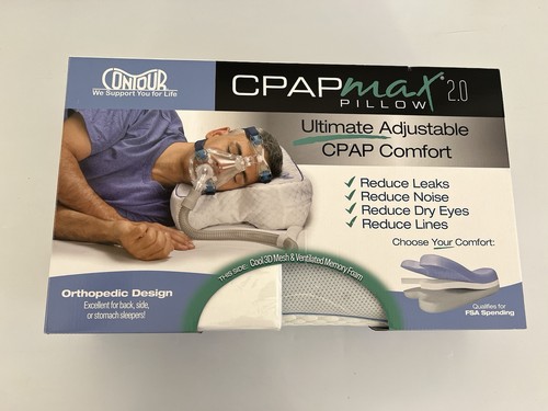 CPAP Max 2.0 Pillow Memory Foam And Pillowcase NEW