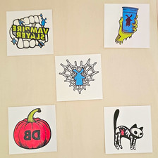 Dutch Bros Halloween Temporary Tattoos Complete Set Of 5