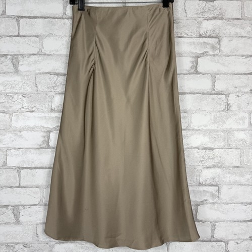 J.CREW NWD Women's Gwyneth Vintage Brown Slip Skirt XS AC467 - Picture 2 of 7