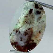 18.80Cts Natural Handmade Aqua Chalcedony Oval Cabochon Gemstone 20X32X3MM