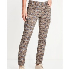 ANATOMIE Camo Karo Cargo Pant Camouflage Brown Green Casual Women's XS