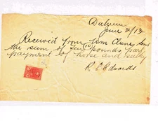 1913 2d GV Dalveen Receipt for sale of Horse and Sulky