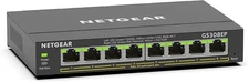NETGEAR 8 Port PoE+ Gigabit Ethernet Switch (GS308EP) - with 8 x PoE+ @ 62W