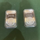 Lot of (2) - 1 oz Silver Bars- APMEX in Plastic Cases