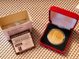 1995 HIGHLAND MINT "Drew Bledsoe"- BRONZE COIN