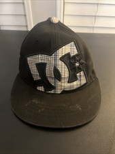 Vintage DC Shoe Co Hat Cap Fitted Plaid Y2K C...