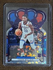 2023-24 Panini Crown Royale /25 Cason Wallace Rookie Purple Crystal OKC Thunder
