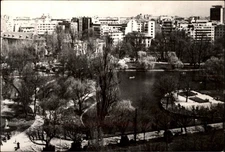 RPPC Aerial Ci?migiu Gardens Bucharest Romania vintage real photo postcard o811