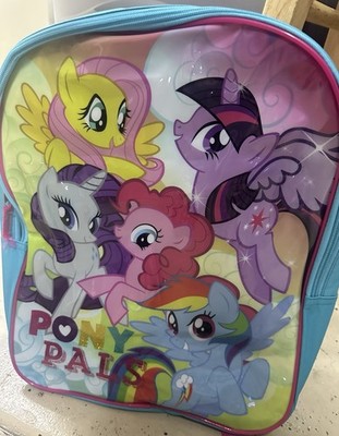 2017 My Little Pony Medium Backpack Pink/Blue Zip Adjustable Straps New With Tag