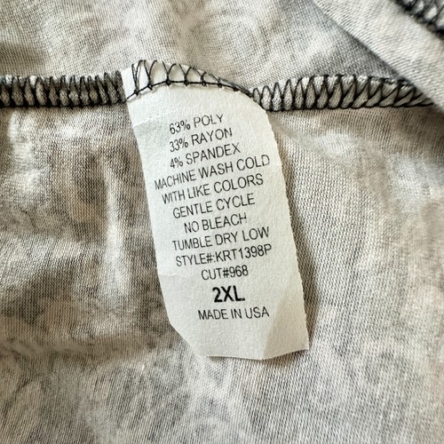 Jade by Jane Top Women 2X Gray Tunic Babydoll Lagenlook Cottage Stretch NWOT - Picture 2 of 6