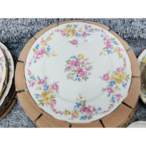 KPM China Yale By Royal Ivory Floral Gold Trim Bundle Set Plates Cups Bowls - Picture 4 of 12