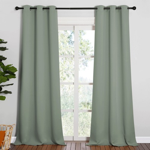 Patio Glass Door Blackout Curtains for Bedroom/Living Room, Privacy Panel Dra...