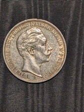 Silver coin 3 Mark 1912 German Empire  Wilhelm II Deutscher Kaiser 