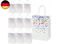 10 StüCk GeschenktüTen,GeschenktüTen Aus Kraftpapier,Bronzing Kraft Tasche Mit,