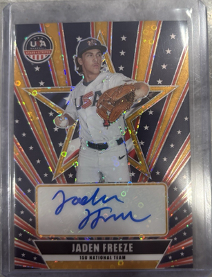 2026 Panini Stars & Stripes Prizm Jaden Freeze Gold Disco RC Auto
