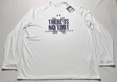 Northwestern University Under Armour Long Sleeve White There Is No Limit NWT New