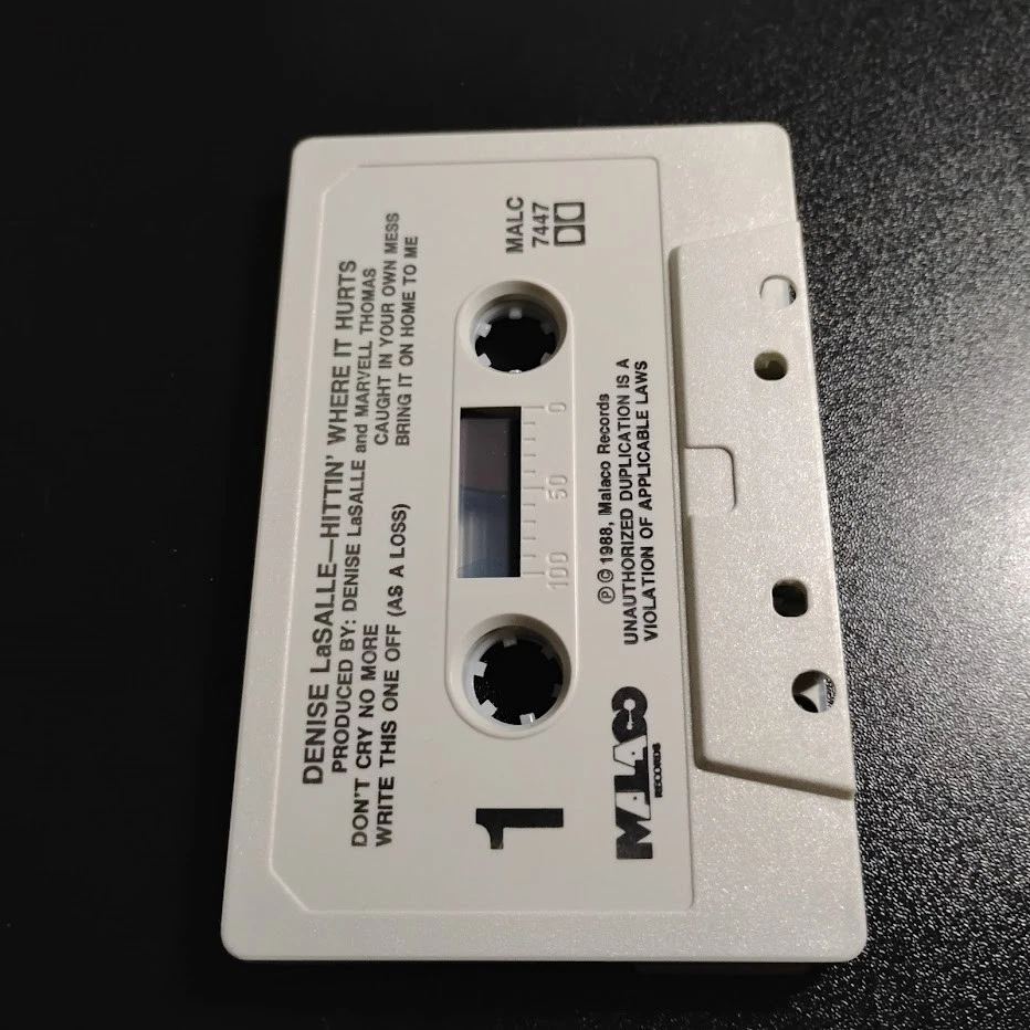 Denise LaSalle – Hittin Where It Hurts Album Cassette 1988 Female Funk Soul - Image 3 of 4