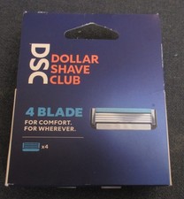 NEW Dollar Shave Club 4-Blade Razor Cartridge Refills, 4 Count - SEALED 5.95 per gallon