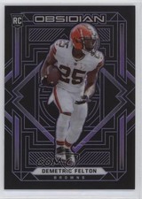 2021 Panini Obsidian Rookies Electric Etch Purple /100 Demetric Felton #156 11pj