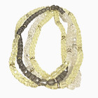 Vintage 42" Double Strand Faceted Beaded Necklace Clear Yellow & Gray  # 322 — photo 6