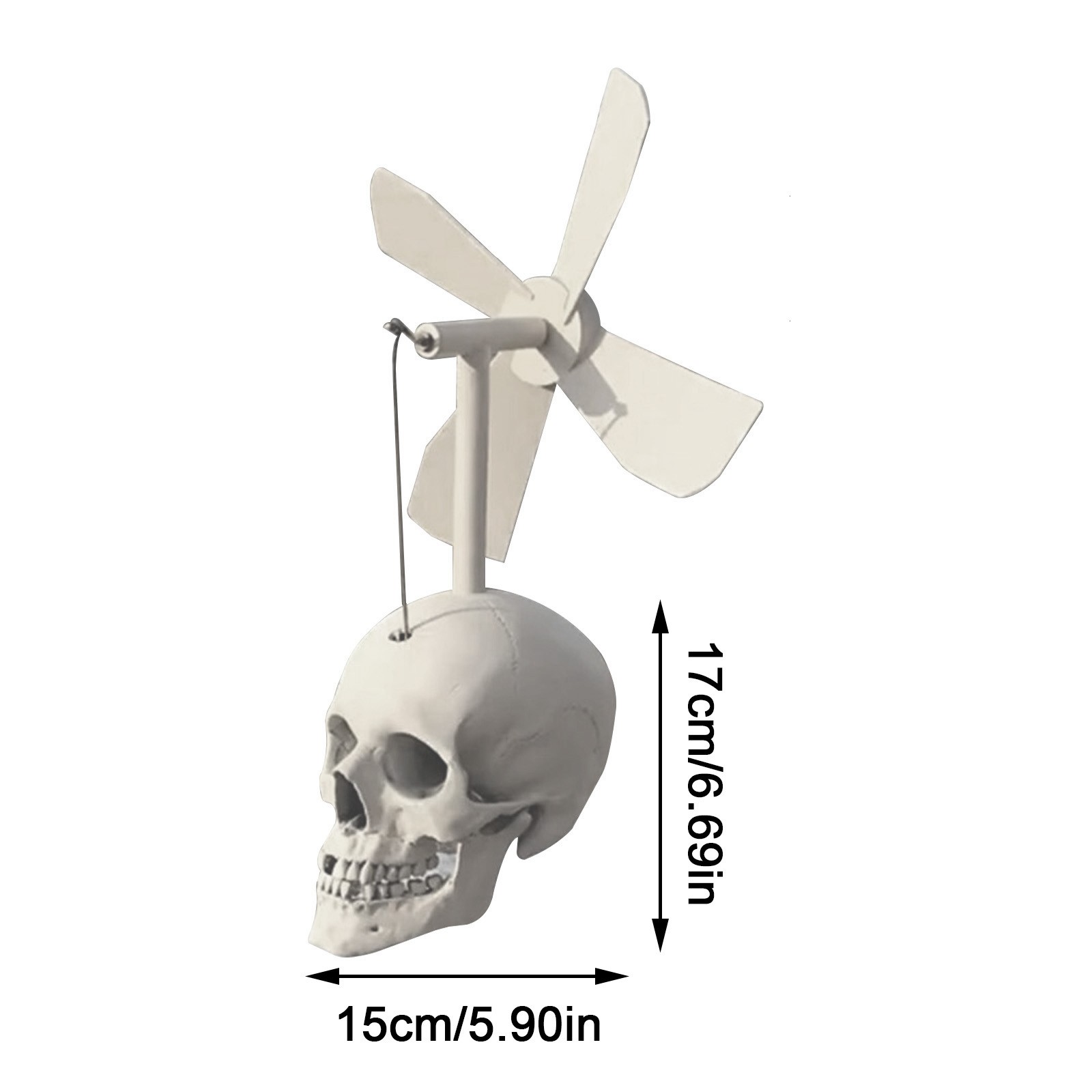 Skull Windmill Skull Gyratory Windmill Wind Spinner Front Yard Decor