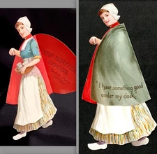 "Something Good Under My -" Van Houten Cocoa Toy Paper Doll Novelty Card SR.F.vh