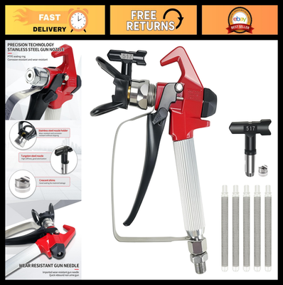 #ad High Pressure Airless Paint Spray Gun 3600 PSI Reversible 517 Nozzle amp; Swivel J $53.99