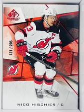 2021-22 Upper Deck SP Game Used - Nico Hischier #81 Red Fragment /205