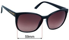 SFx Replacement Sunglass Lenses fits Electric Rosette - 59mm Wide