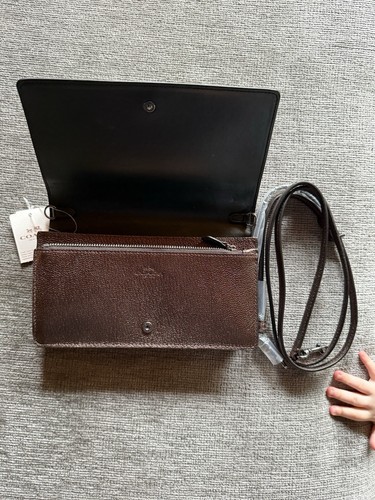 Coach Foldover Crossbody Clutch Dunkelbronze Neu Mit Etikett - Bild 4 von 6