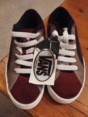 Rare Vtg.Vans 90's Fat Tongue Suede Skateboard Shoes Size 4.5