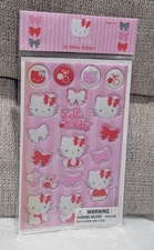 Vintage Y2K Sanrio Stickers Puffy Glitter NIP 2008 Hello Kitty 1 Sheet
