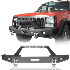 Front Bumper Wwinch Plate For 1984-2001 Jeep Cherokee Xj Steel Winch Bumper