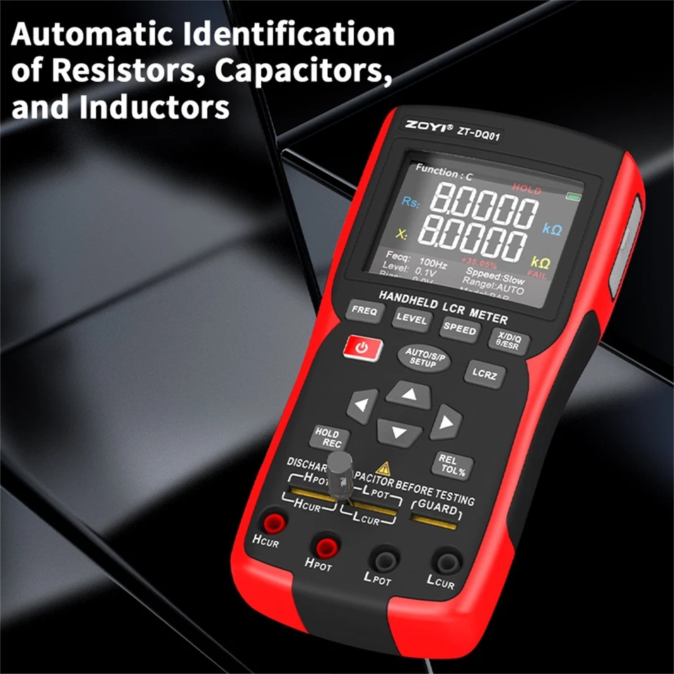 ZOYI DQ01 LCR Digital Bridge Meter Handheld High Precision Capacitance Tester - Image 2 of 4