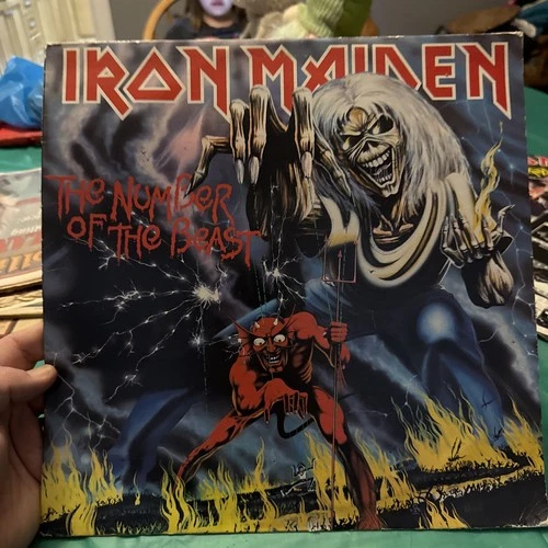 IRON MAIDEN - The Number of The Beast Vinyl LP Record 1982 Harvest ST-12202