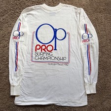 Deadstock VTG 80s 1982 Surf Championship Ocean Pacific OP Long Sleeve Shirt M