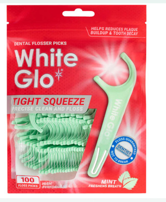 White Glo Zahnseide Picks dicht drücken präzise reinigen und Zahnseide 100 Zahnseide